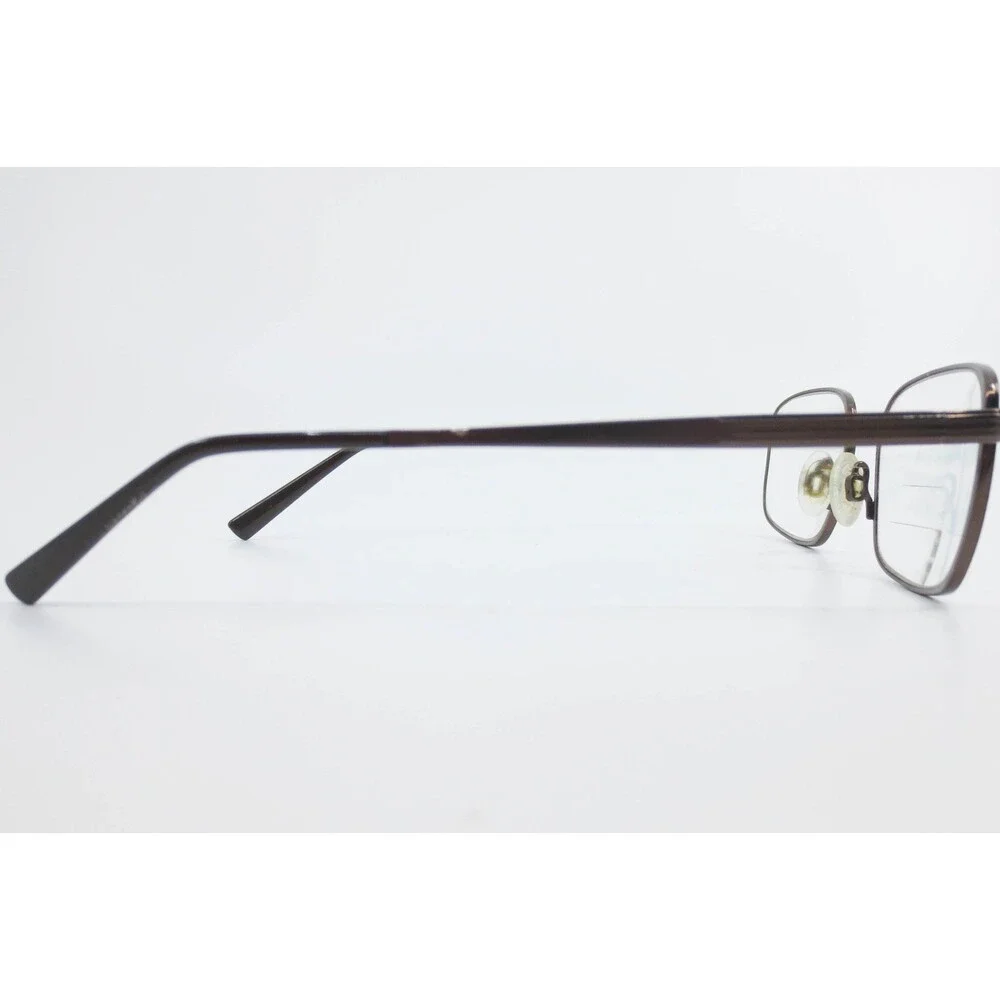 Flexon Collins 600 210 Brown Rectangular Eyeglass Frames 53-18-140 Mens Womens
